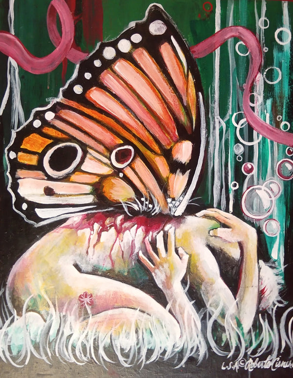 The Descent original painting from The Renewal Collection by Roberto Cisneros