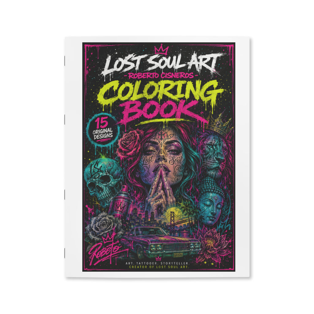 Alternate product view of the Lost Soul Art dark surreal coloring book