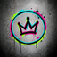 Neon Graffiti Crown Logo Mark