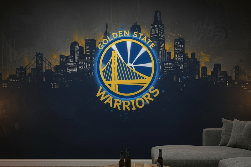 Warriors Logo - SF Skyline
